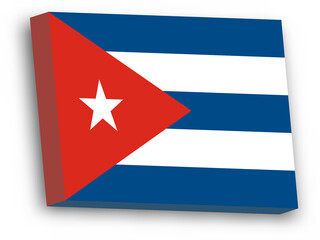 3D vector flag of Cuba