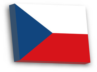 3D vector flag of Czech Republic