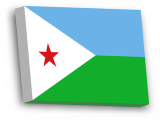 3D vector flag of Djibouti