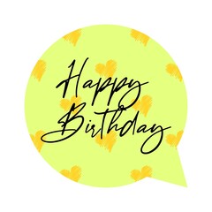 happy birthday handlettering vector celebration card
