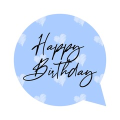 Naklejka na ściany i meble happy birthday handlettering vector celebration card