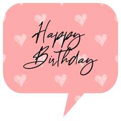 happy birthday handlettering vector celebration card