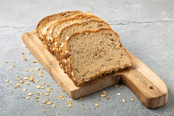 Wholemeal bread on the table.