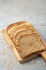 Wholemeal bread on the table.