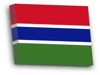 3D vector flag of Gambia