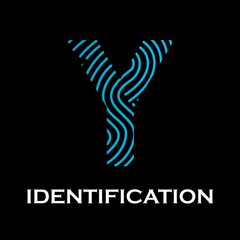 Letter y with fingerprint design logo template illustration
