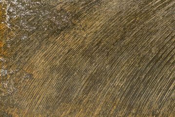 Cracked concrete green rustic wall background. Green stone background for design with copy space.  