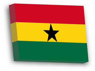 3D vector flag of Ghana