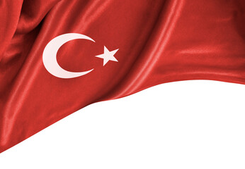 Turkey national flag silk background