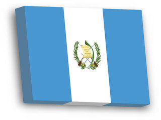 3D vector flag of Guatemala