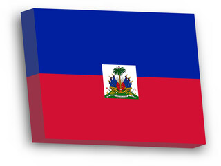 3D vector flag of Haiti