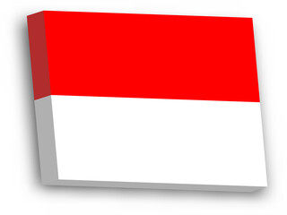 3D vector flag of Indonesia
