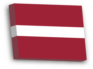 3D vector flag of Latvia