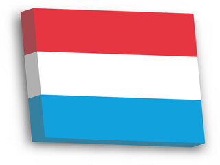 3D vector flag of Luxembourg