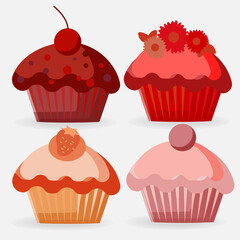 set of cupcakes