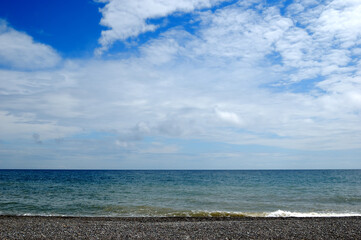  Blue sky, rocks and the sea of Crimea