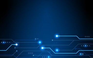 Fototapeta premium Abstract hi tech. Abstract digital background with technology. Vector abstract technology.