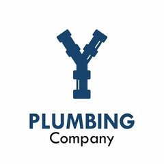 Letter y with plumbing logo template illustration