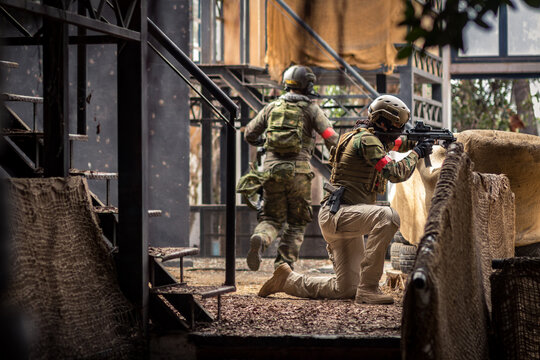 jugadores de airsoft 