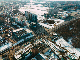 aerial view of the city