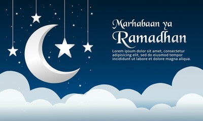Obraz na płótnie Canvas Ramadhan Kareem vector illustration. Suitable for Poster, Banners, background, campaign and greeting card. 