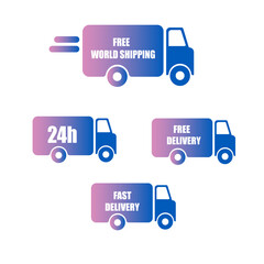  Delivery set of transport icons