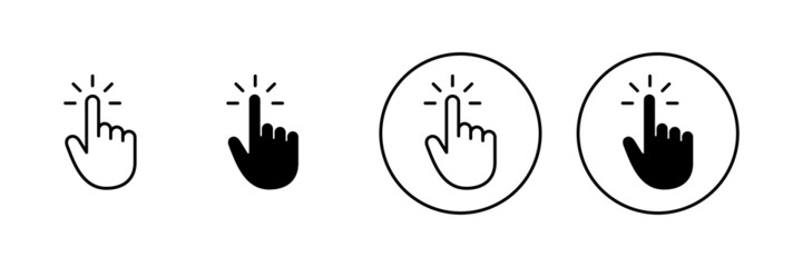 Obraz premium Hand cursor icons set. cursor sign and symbol. hand cursor icon clik