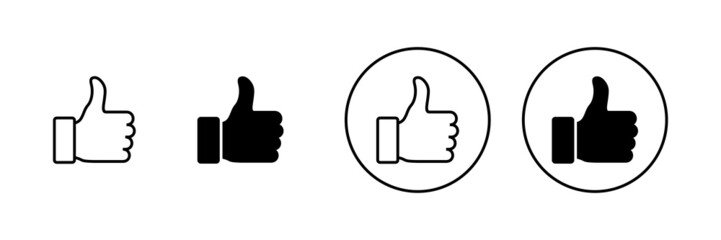 Like icons set. Thumbs up sign and symbol. Hand like
