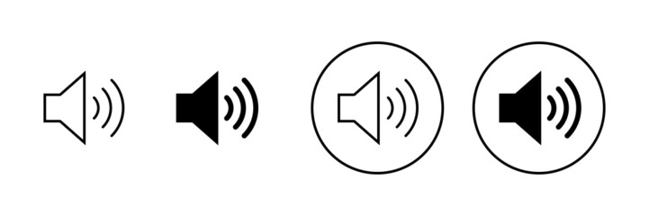 Speaker icons set. volume sign and symbol. loudspeaker icon. sound symbol