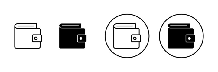 Wallet icons set. wallet sign and symbol