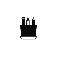 pencil stand icon symbol vector elements for infographic web