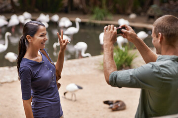 Zoos are not just for kids. Shot of a couple enjoying a day at the zoo.