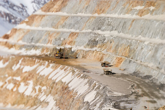 Chile, Santiago, View of&nbsp;stone quarry
