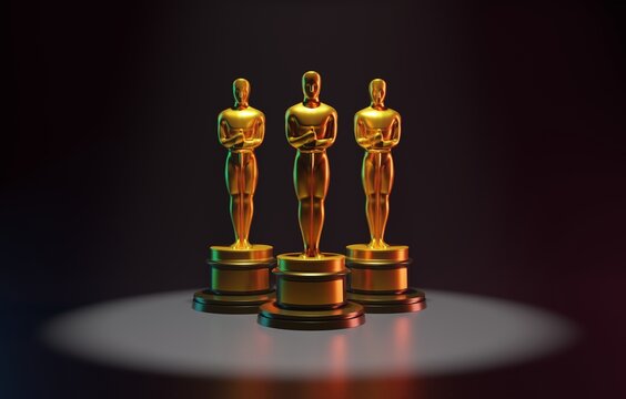 Oscar Statuette Isolated editorial stock image. Illustration of motion -  109010014