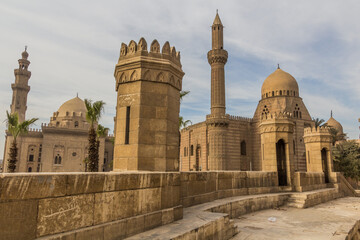 Fototapeta na wymiar Mosque-Madrasa of Sultan Hassan and Al-Mahmoudia Mosque in Cairo, Egypt