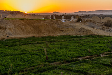 Small fields in Bahariya oasis, Egypt