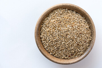 Uncooked Golden Quinoa in a Bowl