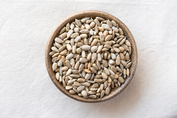 Roasted Salted Sunflower Seeds in a Bowl