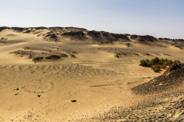 Desert moon-like landscape near Bahariya oasis, Egypt