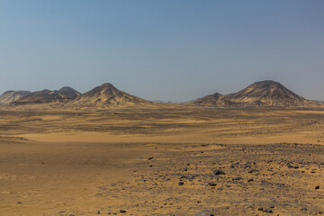 Fototapeta na wymiar Landscape of the Black Desert, Egypt