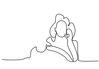 a beautiful woman driving a car with one hand at the steering wheel and talking on the phone with the other hand