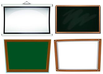 Set of blank frame board