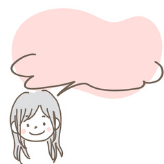 Illustration of a woman’s face isolated