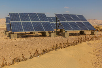 Solar panels in Dakhla oasis, Egypt