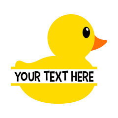 Vector Rubber Duck Name Frame