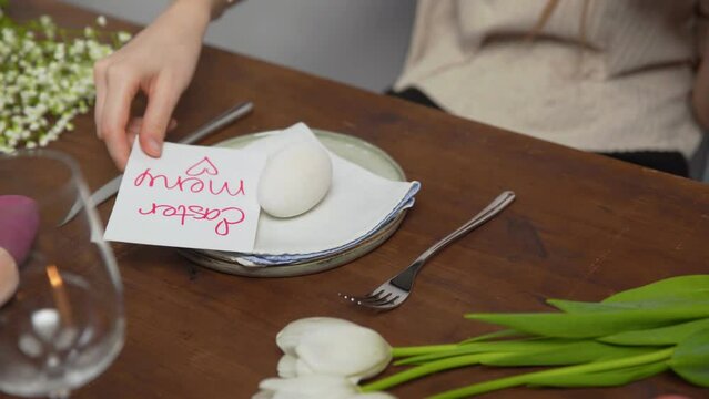 Close-up on a table with items to create a composition for Easter. Easter menu. Church holiday-Easter