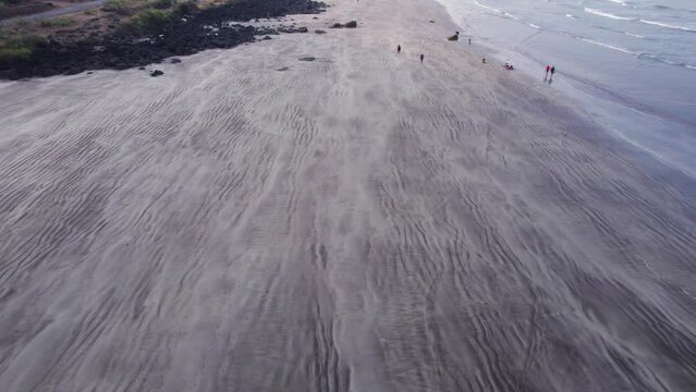 Aerial footage of Murud beach at Dapoli, located 200 kms from Pune on the West Coast of Maharashtra India.