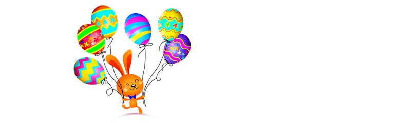 Obraz na płótnie Canvas Funny Easter bunny. Happy Easter holiday concept. 3d illustration