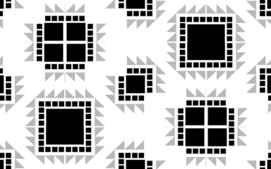 Black and white seamless pattern vector for all purpose usage.