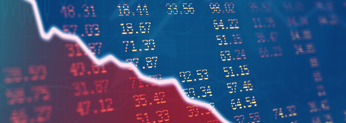 Econimical crisis concept. Spread in the world, economy is down. 3d illustration